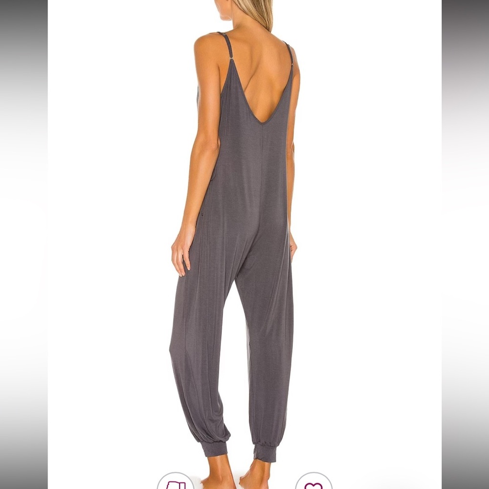 Eberjey NWT Finley Knotted Jumpsuit in Charcoal Revolve